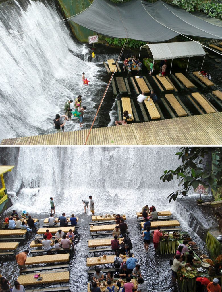 Cena en la mitad de una catarata Labassin Waterfall Restaurant Villa Escudero Resort Filipinas 1 781x1024 - Los 15 Restaurantes más increíbles del mundo