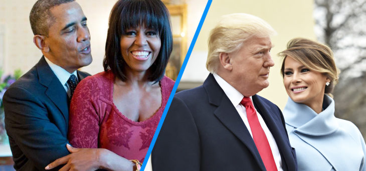 10 obama vs trump - El Amor de "Los Obama" VS "Los Trump" #SanValentin