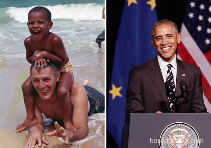 barack obama 1 - 10 Fotos de famosos en su infancia! Parte 1