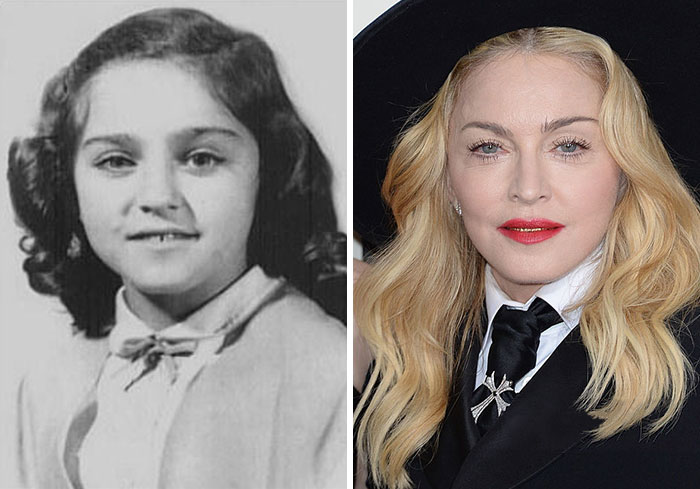 childhood celebrities when they were young kids 128 58b5394985f2a  700 - Madonna