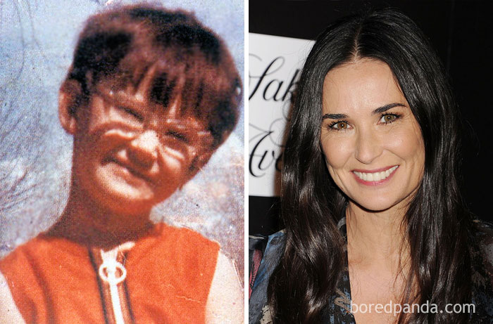 childhood celebrities when they were young kids 202 58b58916923a7  700 - Demi Moore