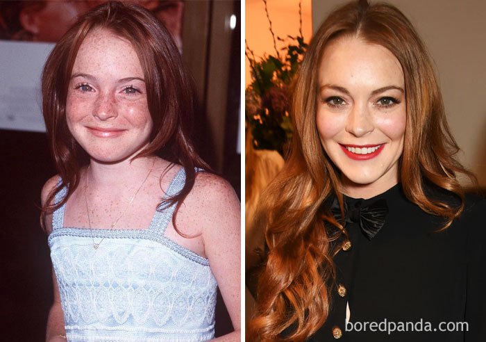 childhood celebrities when they were young kids 41 58bd24453b660  700 - Lindsay Lohan