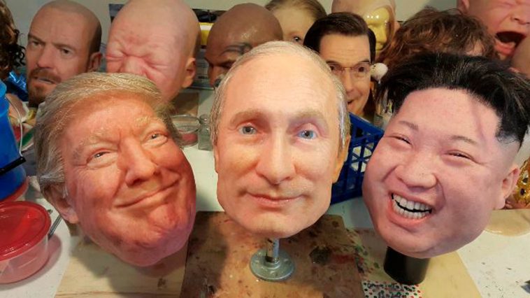 Landon Meier el hombre que esta detras de las mascaras de Trump Putin y Kim