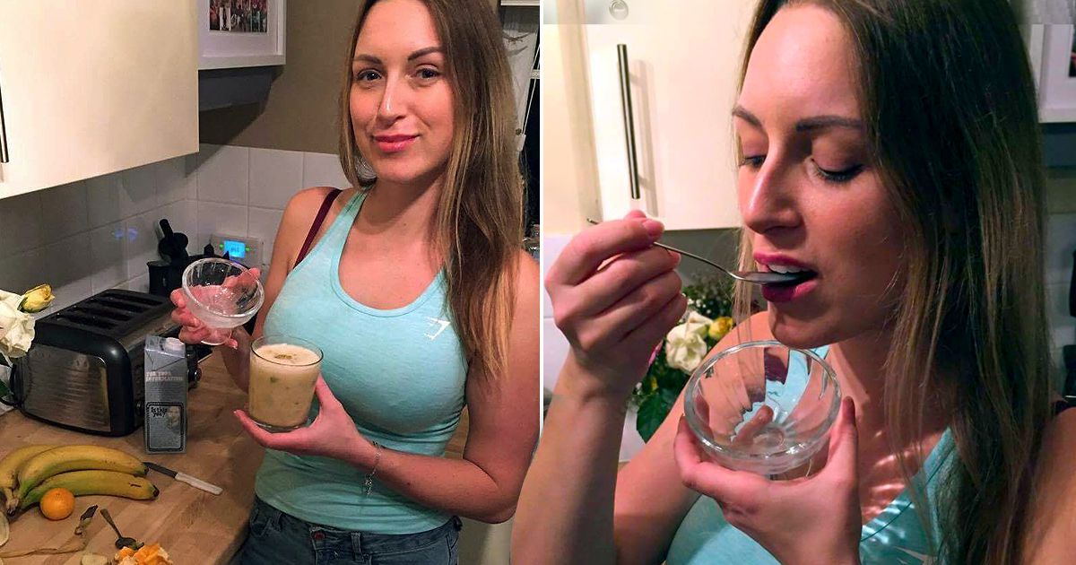 Drunk sensual maid facial
