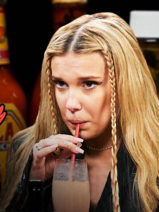 Millie Bobby Brown Needs a Milkshake  527x703 - Millie Bobby Brown vs Spicy Wings 🔥
