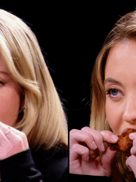 sydney sweeney hot ones 527x703 - Sydney Sweeney vs. the Wings of Death